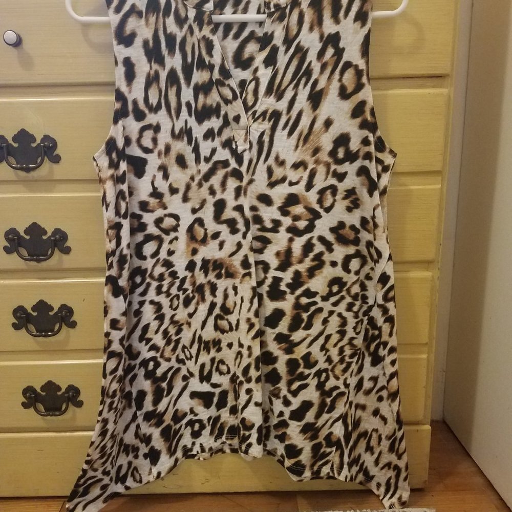 Chico's Cheetah Tank, Women's 0